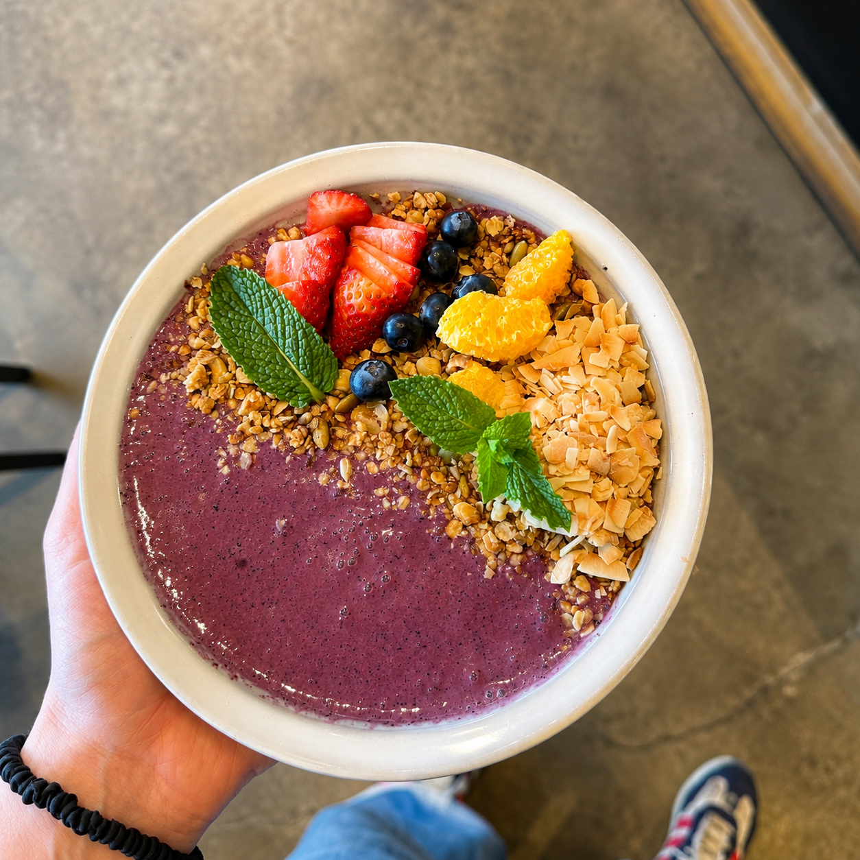 A fruit-topped bowl at Heirloom Café