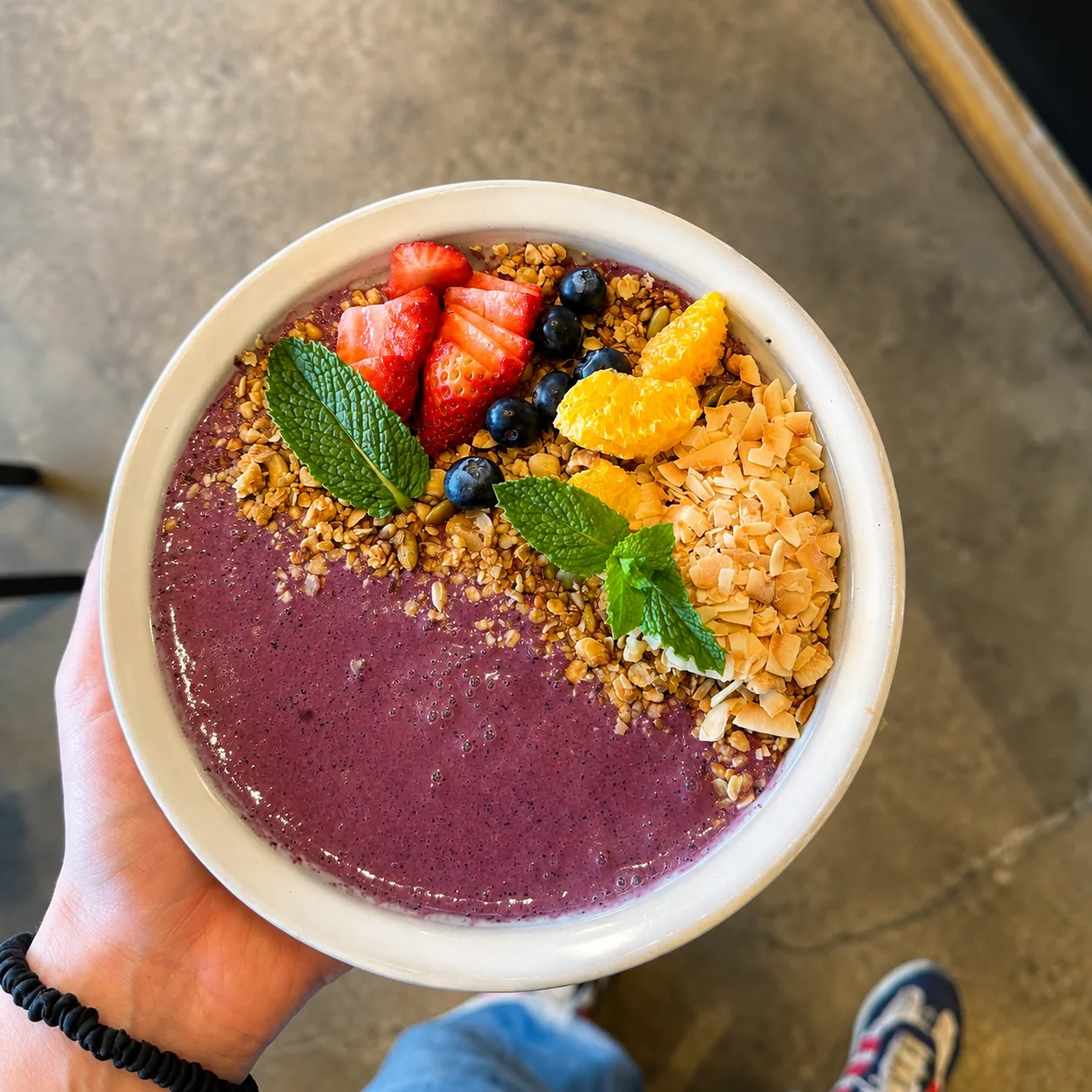 A fruit-topped bowl at Heirloom Café